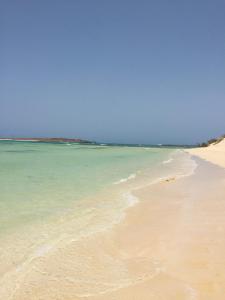 piaszczysta plaża z oceanem w tle w obiekcie Happy Place, Boa Vista, Salrei w mieście Sal Rei