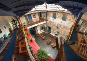 Uma área de estar em Posada Villa Mayor