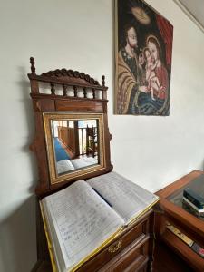 Cama ou camas em um quarto em Posada Villa Mayor