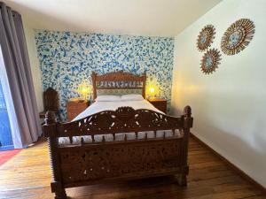 Cama ou camas em um quarto em Posada Villa Mayor