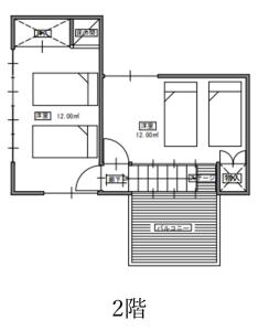 Načrt razporeditve prostorov v nastanitvi StellaStoria HAYAMA Seaside house with open-air bath