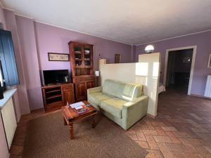 Televízia a/alebo spoločenská miestnosť v ubytovaní Le Serre Suites & Apartments