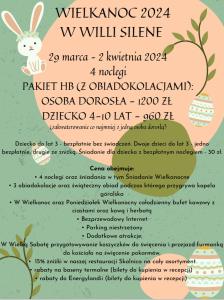 a ticket for a giveaway with a rabbit and eggs at Willa Silene - góralska muzyka na żywo i bezpłatne rowery do wypożyczenia in Bukowina Tatrzańska