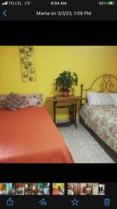 a picture of a bedroom with two beds and a table at Tropical Gavilla 