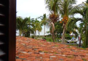 格拉納達的住宿－艾馬耳他酒店，棕榈树的大砖墙