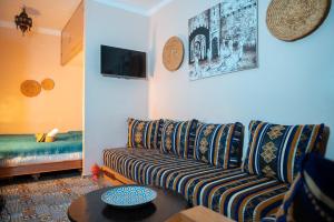 Posezení v ubytování Surf Riad Taghazout