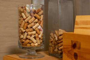 a glass vase filled with lots of c corns at Vilmsi 44 cozy 85m2 apartment with sauna in Kadriorg in Tallinn