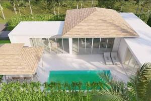una vista aérea de una casa con piscina en SIX Luxury Villa en Ko Phangan