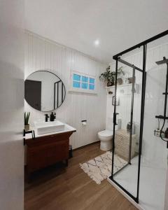 Koupelna v ubytování A casa da Lomba