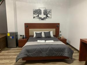 Postel nebo postele na pokoji v ubytování Hotel Sacha Golden