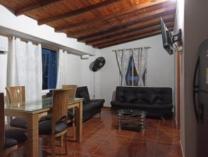 Posezení v ubytování El santorini colombiano cabaña