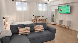 a living room with a couch and a table at MiRa San Basilio in Córdoba