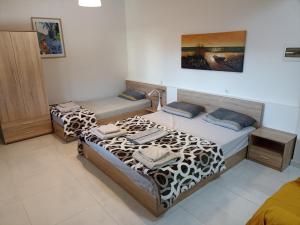 Un pat sau paturi într-o cameră la Kilkis Paradise