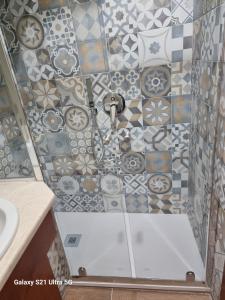 A bathroom at San Ciro's apartment