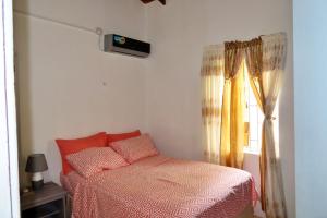 a bedroom with a bed and a window at Elegant Rays Apartment- Golf Course , Grenada in Grand Anse