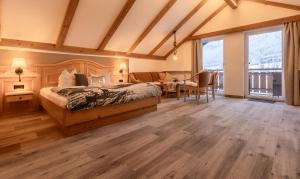 Katil atau katil-katil dalam bilik di Hotel-Garni Kalkbrennerhof
