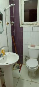 a bathroom with a toilet and a sink at شارع الدير كليوباترا بجوار سيدي جابر الاسكندرية متفرع من البحر أمام الدير مباشرتا in Alexandria