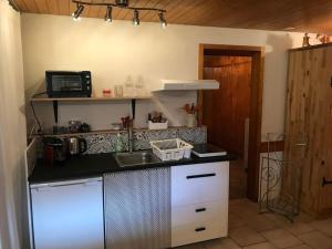 Kuchyň nebo kuchyňský kout v ubytování Tor zum Kandertal beim Niesen/Mülenen