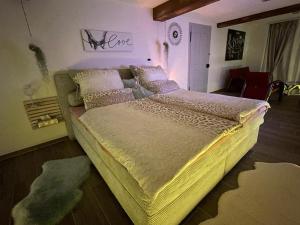 1 dormitorio con 1 cama grande en una habitación en Escape Private SPA II, en Bad Zurzach
