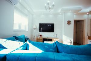 TV a/nebo společenská místnost v ubytování Apartman Milos, privatan parking
