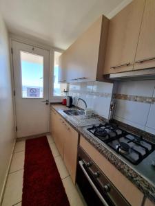 Kuchyň nebo kuchyňský kout v ubytování Departamento Frente Playa las Torpederas