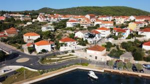 an aerial view of a small town with houses at Villa SeaBreeze in Kali