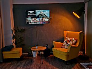 Posezení v ubytování FREE PARKING & Self Check-IN WestSide Studio Near the Lake, Lacul Morii, Near Metro Stations Sector 6 + 38 fotografií