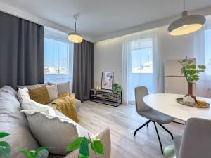 Istumisnurk majutusasutuses Krakowska Oaza Komfortu - Apartament Premium z Garażem