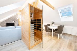 Predel za sedenje v nastanitvi Wellness Apartmány Andrea