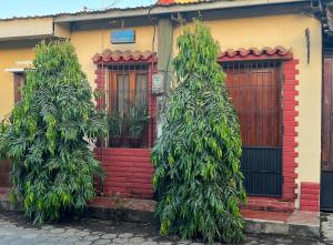 een huis met drie bomen ervoor bij Apartamento Los Monges in León