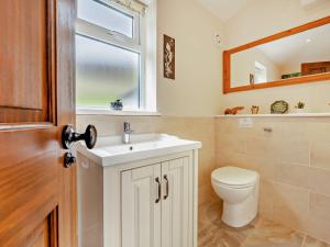 ein Bad mit einem WC, einem Waschbecken und einem Fenster in der Unterkunft 1 Bed in Matterdale 91812 in Dockray