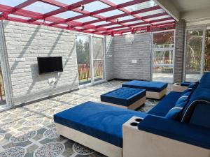 TV a/nebo společenská místnost v ubytování Kashi Farm House