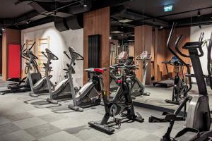 Fitness center at/o fitness facilities sa Modern White Apartments in Gdańsk with Balcony and Access to Gym by Renters