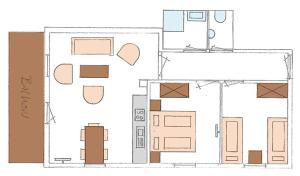The floor plan of Stranach Appartements