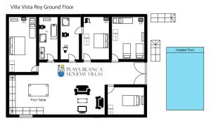 Plan piętra w obiekcie Villa Vista Rey - 6 Bedroom - Heated Pool - Amazing Views - Pool Table - Vista Lobos - Playa Blanca