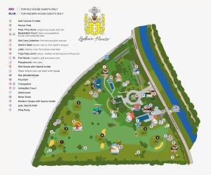 a map of a park with animals and vehicles at LedowoHouse Industrial Style kids friendly in Lędowo