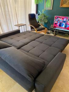 TV a/nebo společenská místnost v ubytování Charm Apartment 90m2