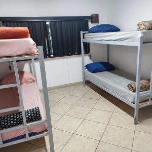 Katil dua tingkat atau katil-katil dua tingkat dalam bilik di PLANET HOSTEL