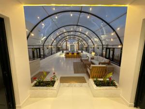 a view of the lobby of a building at Divon Chalets in Buraydah