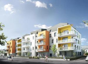 an artist rendering of the proposed apartment complex at A few steps from BASEL with Balcony and free parking in Saint-Louis