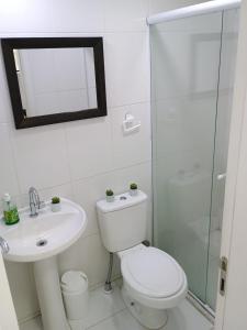 A bathroom at Apto São Paulo - Expo Center , Anhembi, Tietê