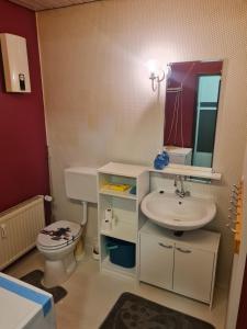 Koupelna v ubytování Monteur- und Ferienwohnung Siegen Miller + 6 fotografií