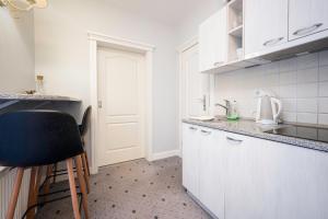 Kuchyň nebo kuchyňský kout v ubytování Art Hotel