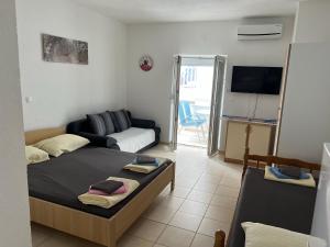 TV a/nebo společenská místnost v ubytování Apartmani Filip