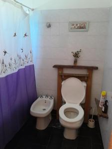 シエラ・デ・ロス・パードレスにあるLA CALANDRIAのバスルーム(トイレ、洗面台付)
