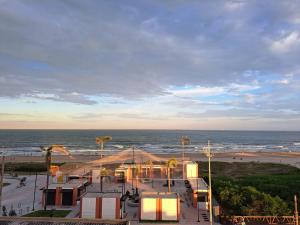 a view of the beach and the ocean at Apto Studio Square 990 - Vista Mar in Navegantes