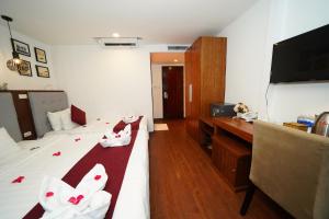 TV a/nebo společenská místnost v ubytování NT Elysian hotel