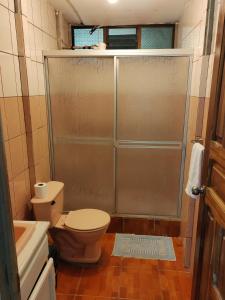 圖里亞爾瓦的住宿－Natural paradise，一间带卫生间和淋浴的小浴室