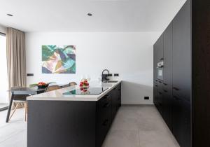 Η κουζίνα ή μικρή κουζίνα στο Indigo Suite Curaçao - A Brand New Modern Apartment on a secure resort close to the Beach
