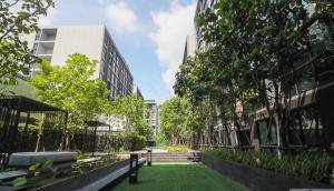 un parco nel centro di una città con edifici di BTS Thonglor New 2 bedrooms condo a Bangkok